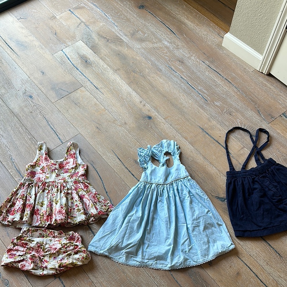Lacey Lane bundle Floral and Blue Kids Dress Set
